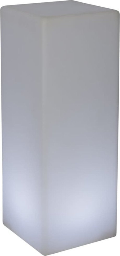 Lampë dyshemeje Eurotrail me bateri, katrore LED, 80 cm, RGB, e bardhë