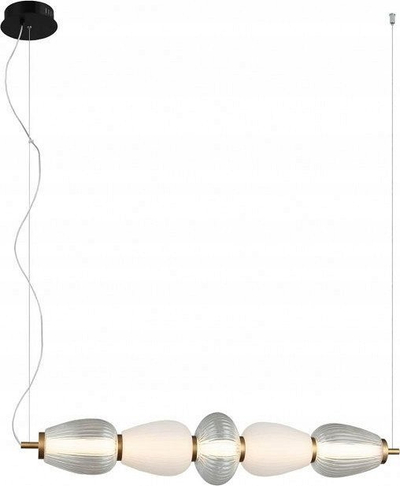 Llampë varëse GASTEL 5 LED, 83 cm, 3000K, e bardhë me xham të tejdukshëm