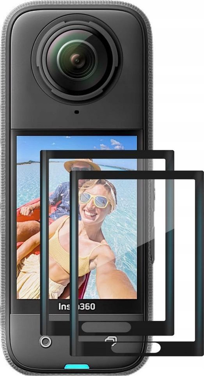 Mbulesë mbrojtëse xhami Sunnylife për ekran LCD Insta360 X4, set 2 copë, transparente