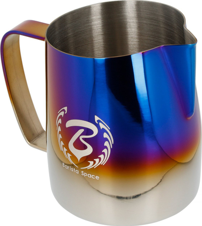 Iбрик за млеко Barista Space Titanium Half Blue, 450ml, сина