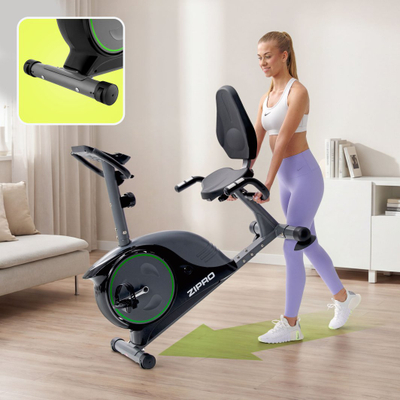 Biçikletë stërvitore magnetike Zipro Easy, 8 nivele rezistence, ekran LCD, e zezë
