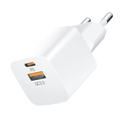 Karikues për në prizë Wozinsky CMWCW, 20W, USB C dhe USB A, i bardhë