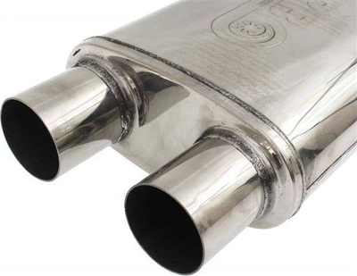 Marmitë TurboWorks D Rear Middle Muffler 70mm, çelik inox 304SS, Hi Flow, ngjyrë argjendi