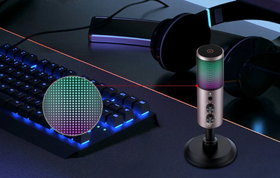 Mikrofon gaming Havit GK61 RGB, USB, për PC, gri