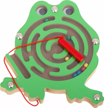 Lodër labirint magnetik RoGer RO LAB FROG, me LED dhe tinguj, jeshile