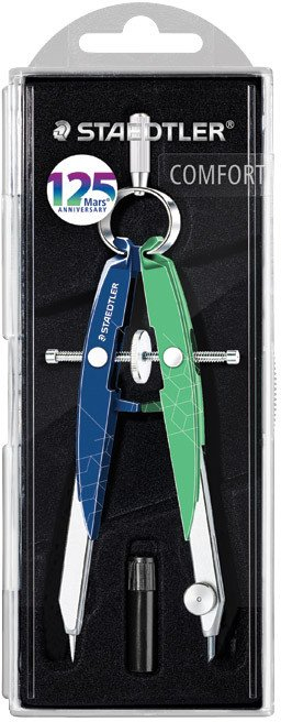 Busull Staedtler Mars 556 Comfort, 15 cm, komplet me kuti, blu jeshile