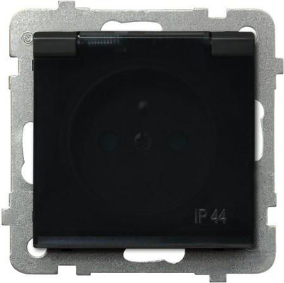 Prizë Ospel Sonata Splashproof, IP44, me uzemim, e zezë metalike