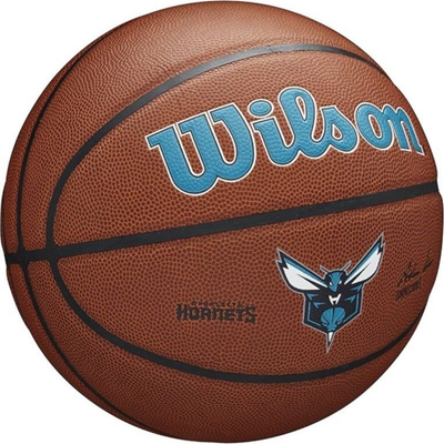 Top basketbolli Wilson Team Alliance Charlotte Hornets WTB3100XBCHA, madhësia 7, lëkurë kompozite, kafe