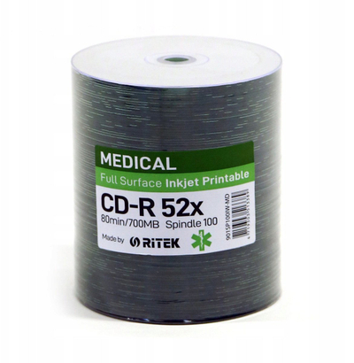 Диск CD R Traxdata Medical, 700MB, 52X, бел, 100 парчиња