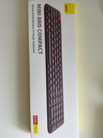 Tastierë pa tela Baseus, Bluetooth 5.0 dhe 2.4G, me tastierë numerike, gri
