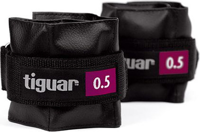 Pesha kyçi Tiguar Velcro, 2x0.5kg, material dy shtresor, të zeza