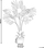 Bimë artificiale në vazo FAN PALM, 100 cm, jeshile