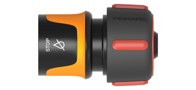 Lidhës gypi Fiskars, për ujë, 19mm(3/4"), zezë/ portokalli