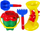 Set lodrash me rërë Hemar Family Flower With Mill, 5 copë, për plazh dhe vaskë, shumëngjyrësh