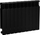 Radiator alumini KFA G500F, 10 elemente, montim në mur, i zi