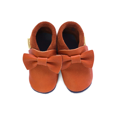 Këpucë bebe Baobaby pirueta, lëkurë e butë, madhësia XS, kafe lajthie