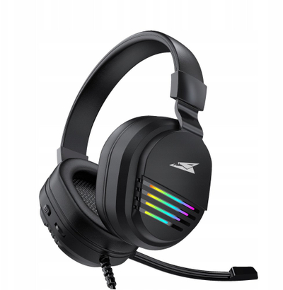 Слушалки за игри Baracuda PEARL BGH-011, со кабел, ЛЕД, црни