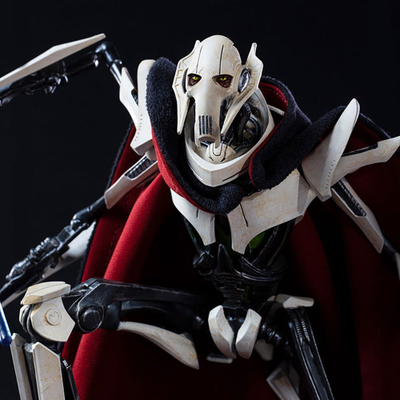 Statujë koleksionare Iron Studios General Grievous Deluxe Star Wars, shkallë 1:10, mantel i kuq