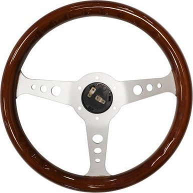 Timon portov Steering Wheel 350mm Wood Style, dru, argjend
