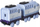 Tren lodër metal Fisher Price Thomas &amp; Friends Kenji, me shtytje, me vagon, blu gri