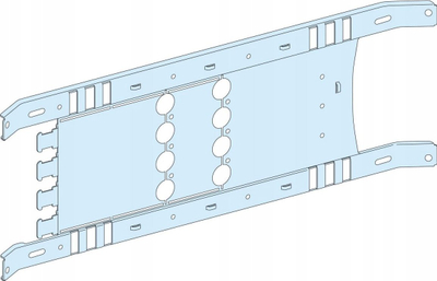Plakë montimi Schneider Electric PrismaSeT P, llamarinë çeliku, 192 x 650 mm, gri