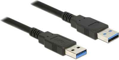 Kabllo Delock USB-A - USB-A, 0.5m, e zezë