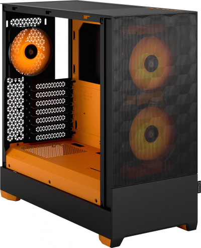 Kasë Pop Air RGB TG (FD-C-POR1A-05), e zezë/e portokalltë