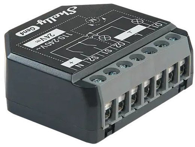 Rele e zgjuar Shelly 2PM Gen4, 2 kanale, Wi‑Fi Zigbee Matter, matje e harxhimit të rrymës