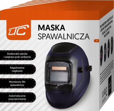 Maskë saldimi me errësim automatik PAX, filtër DIN 9–13, diellore dhe bateri litiumi