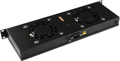 Aksesori rack Lanview RAF300BL, modul ftohës 1U me 2 ventilatorë, termostat dixhital, i zi