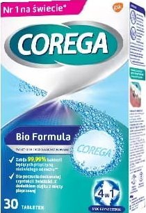 Tableta pastruese për proteza Corega Bio, paketim 30 copë