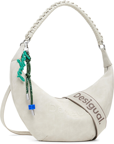 Çantë për femra Desigual Bag Half Logo Zante Pied, e hirtë