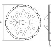 Disk gërryes Graphite Diamond 57H884, 125mm, 22.2mm, ngjyrë argjend