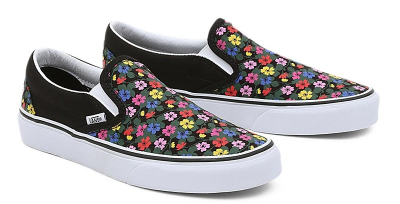 Atlete për femra Vans Classic Slip-Ons, të zeza/shumëngjyrëshe