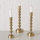 Mbajtëse qirinjsh Klisko Gold Tall, set me 3 copë, metal, ngjyrë ari