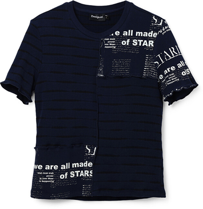 Maicë për femra Desigual Slim Fit, e zezë