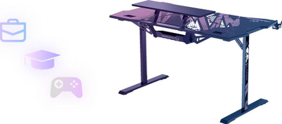 Tavolinë Ultradesk Atomic, 139x74 cm, e zezë