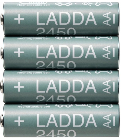 Bateri të rimbushshme IKEA LADDA AAA, 750 mAh, NiMH, 4 copë