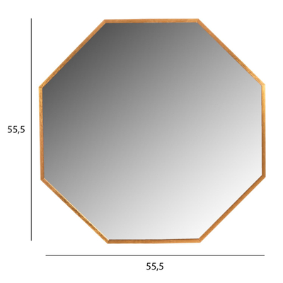 Pasqyrë muri tetëkëndore 55,5x2,5x55,5Hcm (HM9583.30), ari