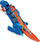 Set lojërash Mattel Hot Wheels City T-Rex Mega Transporter HNG50, me kamion transportues, me 2 makina, shumëngjyrësh