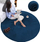 Tapet rrumbullak Rabbit Strado, 100x100 cm, imitim leshi lepuri, blu Royal Navy