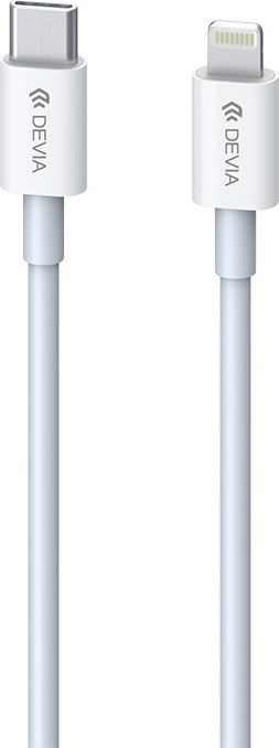 Kabllo karikimi Devia PD Type C në Lightning, 3A, e bardhë