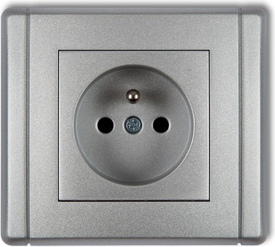 Prizë muri Karlik Flexi 7FGP-1z, 2P+E, silver metallic