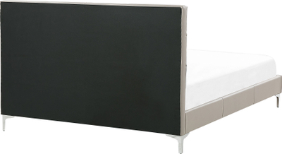 Shtrat AMBERT, lëkurë artificiale, 140 x 200 cm, taupe