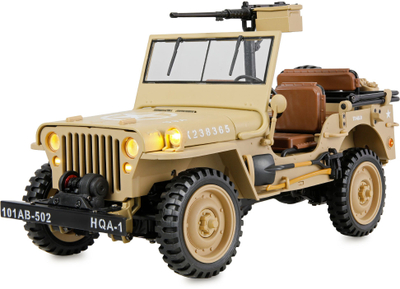 Makina RC Amewi Jeep Willys MB Crawler, 4WD, 1:14, ngjyrë rëre