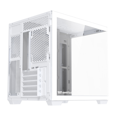 Kuti kompjuteri DarkFlash B275, ATX M ATX mini ITX, panel xhami i temperuar, e bardhë