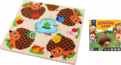 Lojë tavoline Lean Toys Hedgehog, prej druri, edukative për numërim, shumëngjyrëshe