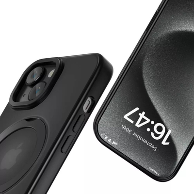 Mbulesë telefoni Tech-Protect Magring MagSafe, për iPhone 16E, me unazë 360°, e zezë mat