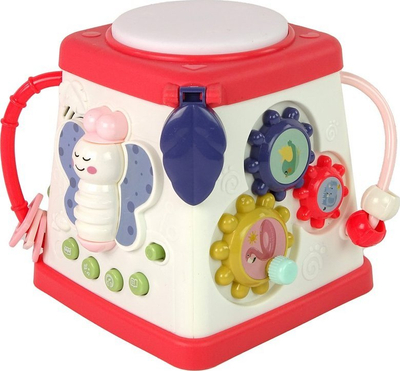 Kub edukativ LEAN Toys 15142, me melodi edhe drita, shumëngjyrësh