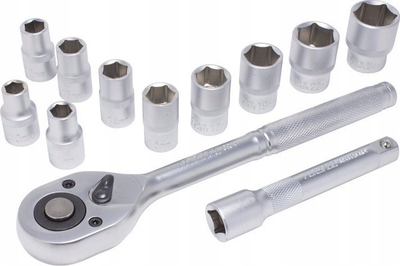 Set çelësash tubash Forsage Ratchet 1/2", 12 copa, Cr-V